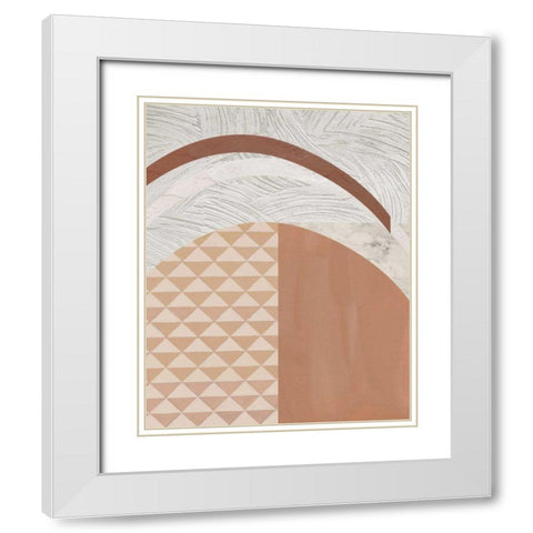 Mountain Glow I White Modern Wood Framed Art Print with Double Matting by Wang, Melissa