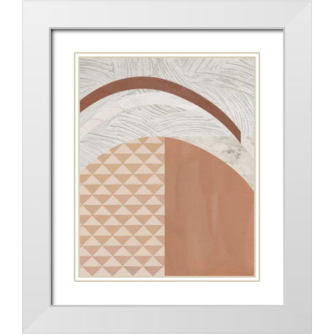 Mountain Glow I White Modern Wood Framed Art Print with Double Matting by Wang, Melissa