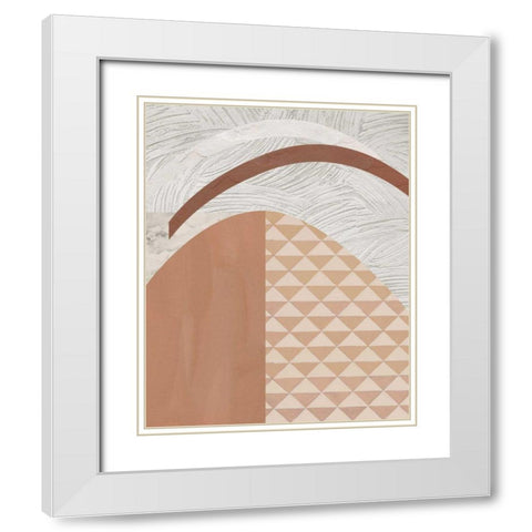 Mountain Glow II White Modern Wood Framed Art Print with Double Matting by Wang, Melissa