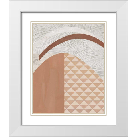 Mountain Glow II White Modern Wood Framed Art Print with Double Matting by Wang, Melissa