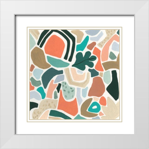 Tonal Aggregate II White Modern Wood Framed Art Print with Double Matting by Vess, June Erica