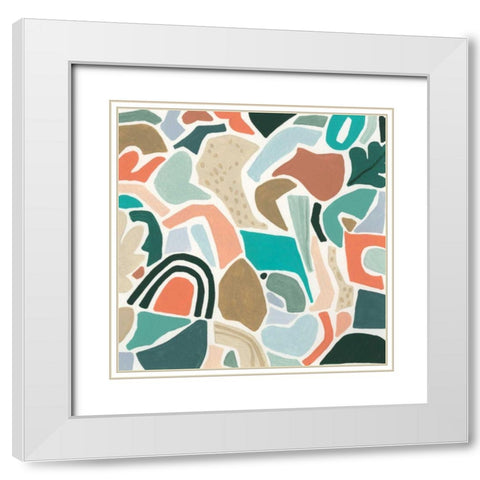 Tonal Aggregate III White Modern Wood Framed Art Print with Double Matting by Vess, June Erica