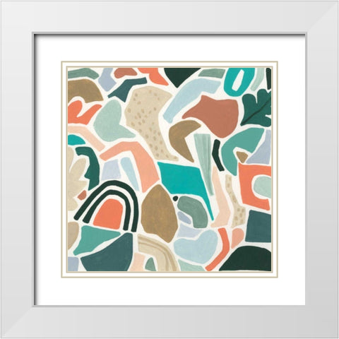 Tonal Aggregate III White Modern Wood Framed Art Print with Double Matting by Vess, June Erica