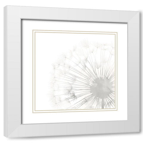 Dandelion Whisper II White Modern Wood Framed Art Print with Double Matting by Popp, Grace