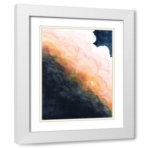 Sunset Storm I White Modern Wood Framed Art Print with Double Matting by Popp, Grace
