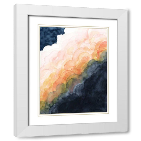 Sunset Storm II White Modern Wood Framed Art Print with Double Matting by Popp, Grace