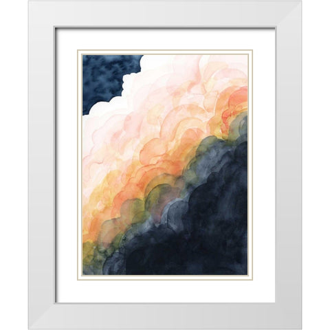 Sunset Storm II White Modern Wood Framed Art Print with Double Matting by Popp, Grace