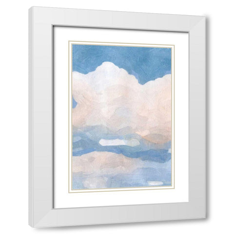 The Clouds II White Modern Wood Framed Art Print with Double Matting by Caroline, Emma