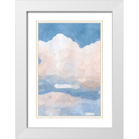 The Clouds II White Modern Wood Framed Art Print with Double Matting by Caroline, Emma