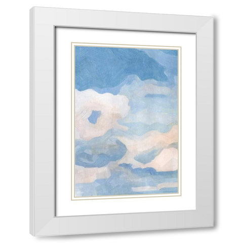 The Clouds III White Modern Wood Framed Art Print with Double Matting by Caroline, Emma