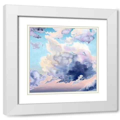 Covered Clouds I White Modern Wood Framed Art Print with Double Matting by Popp, Grace