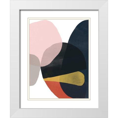 Layer Cycle I White Modern Wood Framed Art Print with Double Matting by Vess, June Erica
