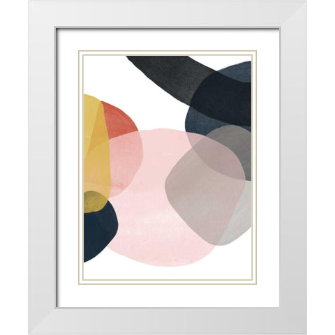 Layer Cycle III White Modern Wood Framed Art Print with Double Matting by Vess, June Erica