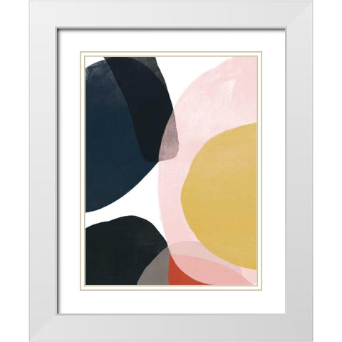 Layer Cycle IV White Modern Wood Framed Art Print with Double Matting by Vess, June Erica