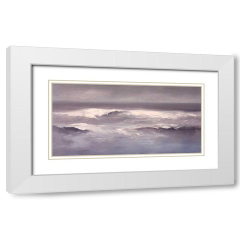 Gentle Seas White Modern Wood Framed Art Print with Double Matting by Finch, Sheila