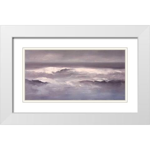 Gentle Seas White Modern Wood Framed Art Print with Double Matting by Finch, Sheila