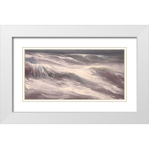 Unsettled Seas White Modern Wood Framed Art Print with Double Matting by Finch, Sheila