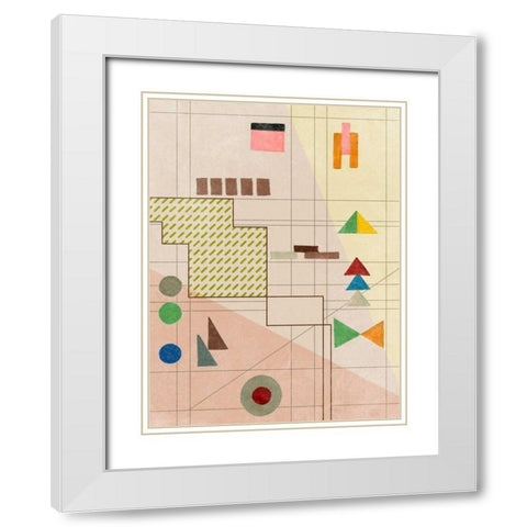 Dreaming Nebula II White Modern Wood Framed Art Print with Double Matting by Wang, Melissa