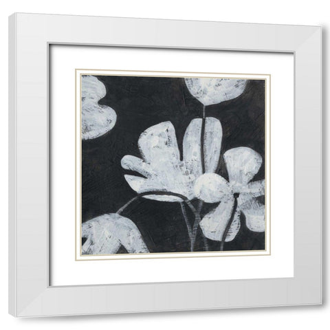 Monochrome Meadow I White Modern Wood Framed Art Print with Double Matting by Vess, June Erica