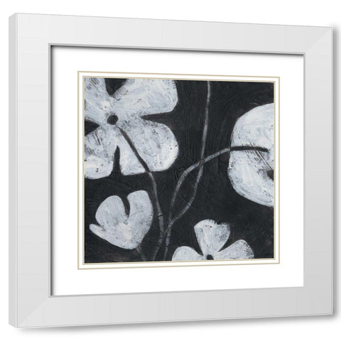 Monochrome Meadow II White Modern Wood Framed Art Print with Double Matting by Vess, June Erica
