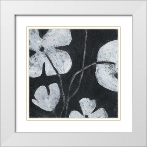 Monochrome Meadow II White Modern Wood Framed Art Print with Double Matting by Vess, June Erica