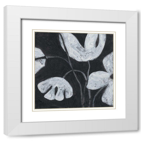 Monochrome Meadow III White Modern Wood Framed Art Print with Double Matting by Vess, June Erica
