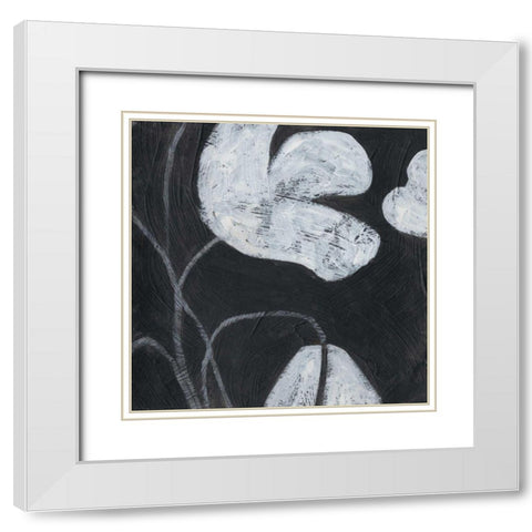 Monochrome Meadow IV White Modern Wood Framed Art Print with Double Matting by Vess, June Erica