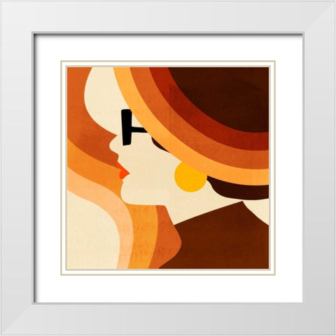 Sunseeker Portrait I White Modern Wood Framed Art Print with Double Matting by Borges, Victoria