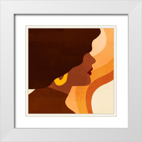 Sunseeker Portrait II White Modern Wood Framed Art Print with Double Matting by Borges, Victoria