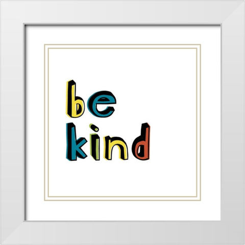 Kind Kids I White Modern Wood Framed Art Print with Double Matting by Fagalde, Jarman