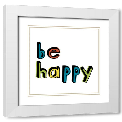 Kind Kids IV White Modern Wood Framed Art Print with Double Matting by Fagalde, Jarman