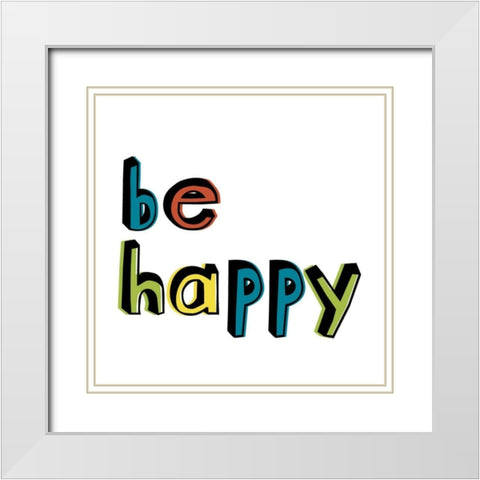 Kind Kids IV White Modern Wood Framed Art Print with Double Matting by Fagalde, Jarman