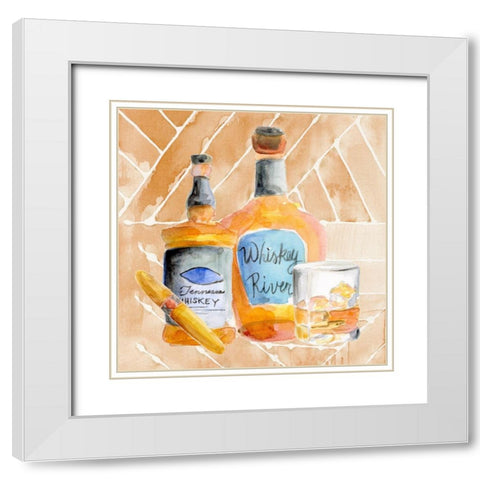 Man Cave I White Modern Wood Framed Art Print with Double Matting by Moore, Regina