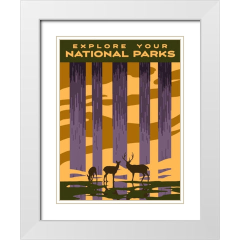 American Wayfarer II White Modern Wood Framed Art Print with Double Matting by Green, Jacob