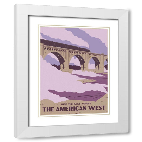 American Wayfarer IV White Modern Wood Framed Art Print with Double Matting by Green, Jacob