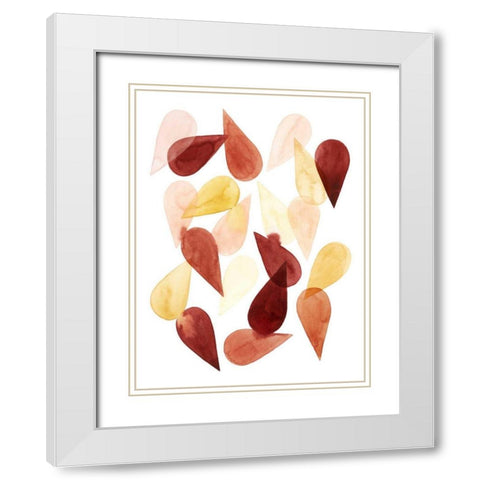 Falling Petals II White Modern Wood Framed Art Print with Double Matting by Popp, Grace