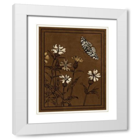 Gilded Blossom I White Modern Wood Framed Art Print with Double Matting by Vision Studio