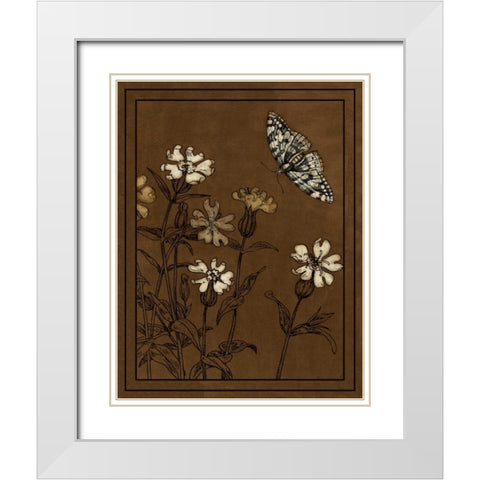 Gilded Blossom I White Modern Wood Framed Art Print with Double Matting by Vision Studio