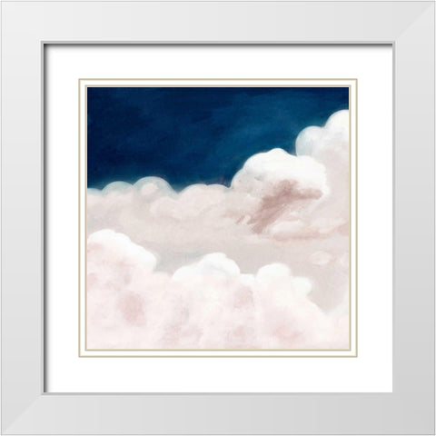 Cloudy Night I White Modern Wood Framed Art Print with Double Matting by Studio W