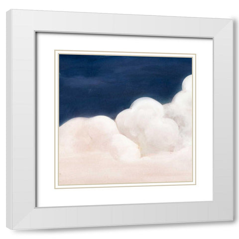 Cloudy Night II White Modern Wood Framed Art Print with Double Matting by Studio W
