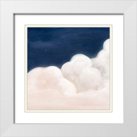 Cloudy Night II White Modern Wood Framed Art Print with Double Matting by Studio W