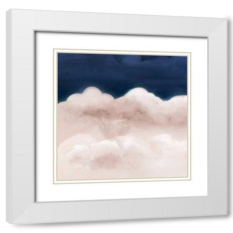 Cloudy Night III White Modern Wood Framed Art Print with Double Matting by Studio W