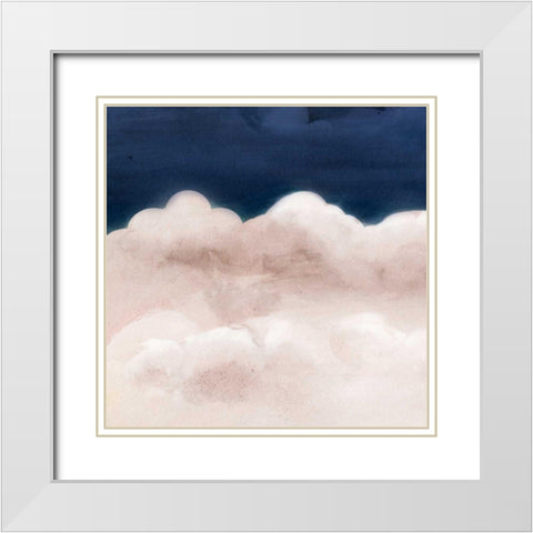 Cloudy Night III White Modern Wood Framed Art Print with Double Matting by Studio W