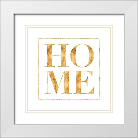 Home Love I White Modern Wood Framed Art Print with Double Matting by Popp, Grace