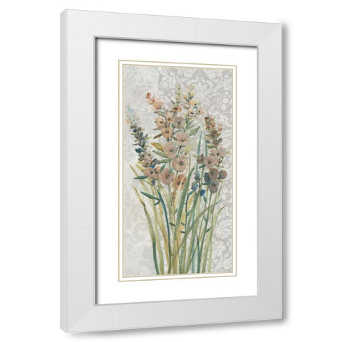 Patch of Wildflowers I White Modern Wood Framed Art Print with Double Matting by OToole, Tim