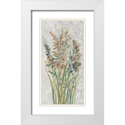 Patch of Wildflowers I White Modern Wood Framed Art Print with Double Matting by OToole, Tim