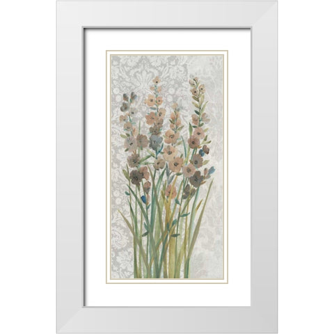 Patch of Wildflowers II White Modern Wood Framed Art Print with Double Matting by OToole, Tim