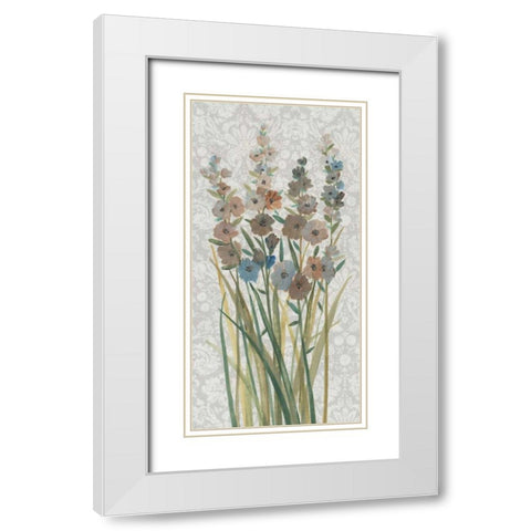 Patch of Wildflowers III White Modern Wood Framed Art Print with Double Matting by OToole, Tim
