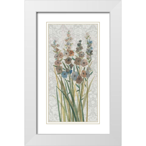 Patch of Wildflowers III White Modern Wood Framed Art Print with Double Matting by OToole, Tim