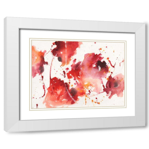 Bright Days II White Modern Wood Framed Art Print with Double Matting by Combs, Joyce